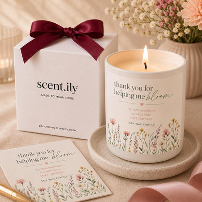 Teacher Thank You Candle - Luxury Soy Wax Candle With Custom Message Gift Box
