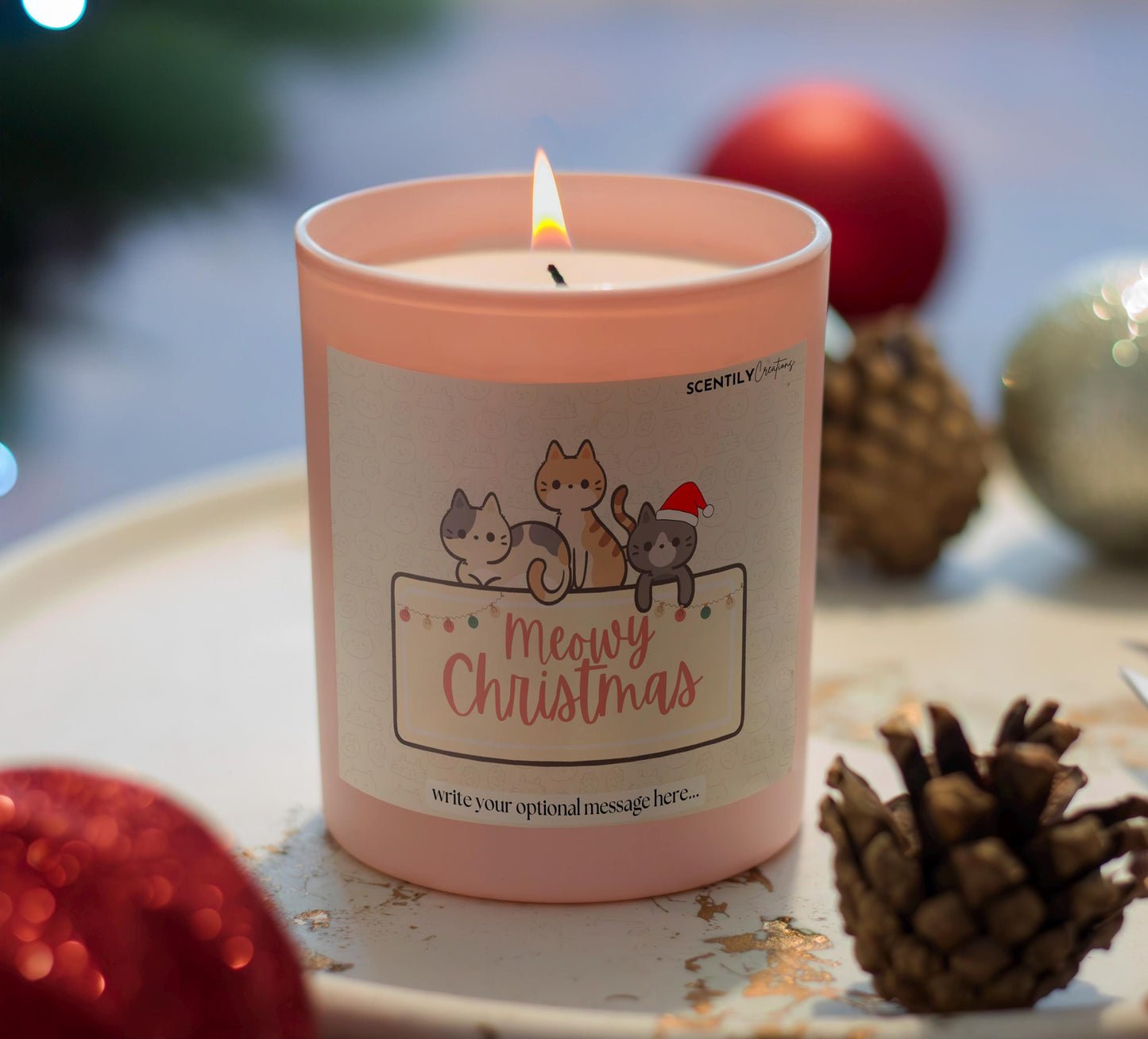 Cat Christmas Scented Candle