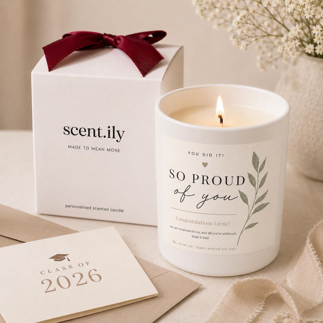 Proud Of You Graduation Candle