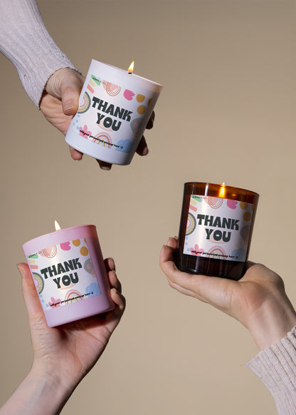 Cute Print Thank You Scented Candle