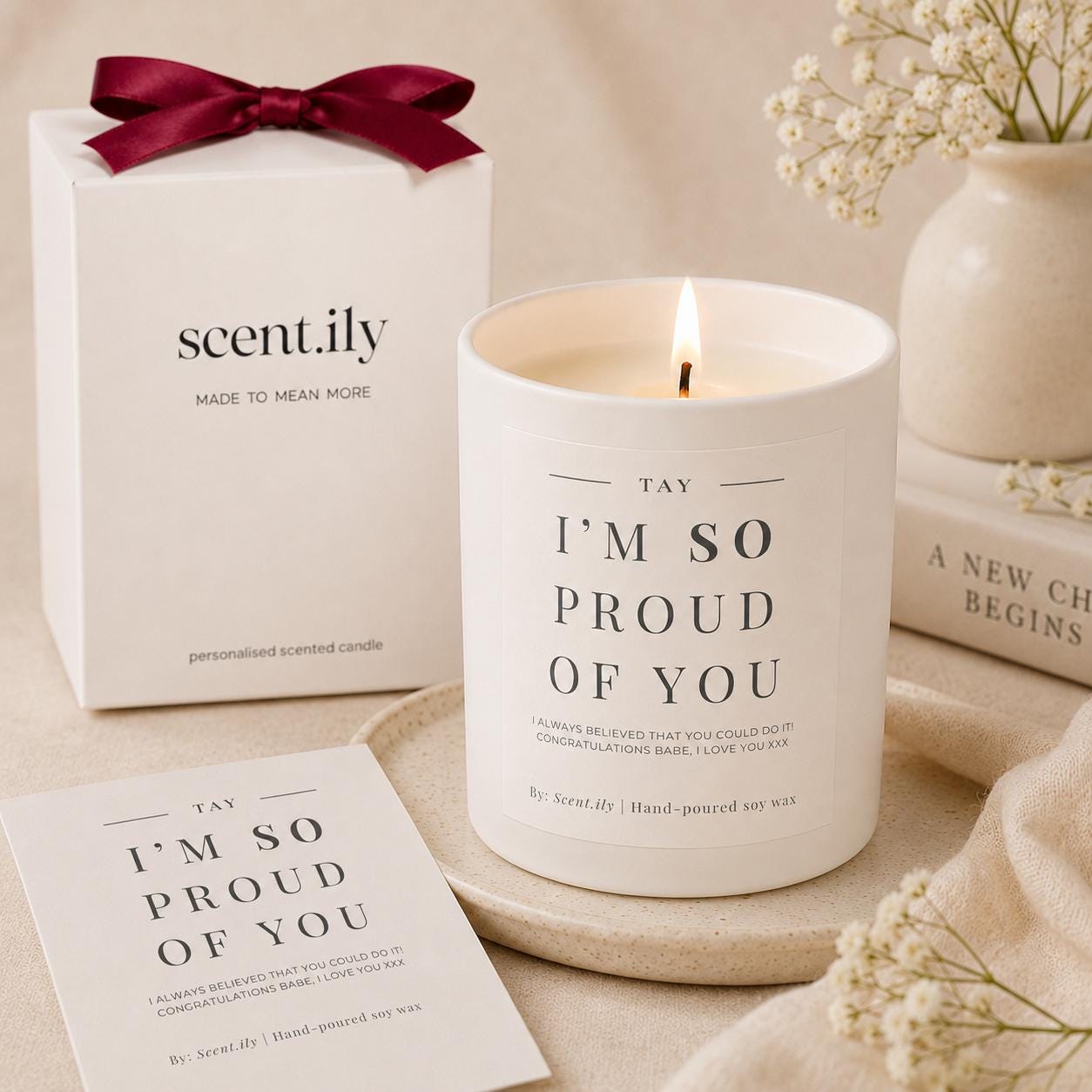 I'm So Proud of You White Candle