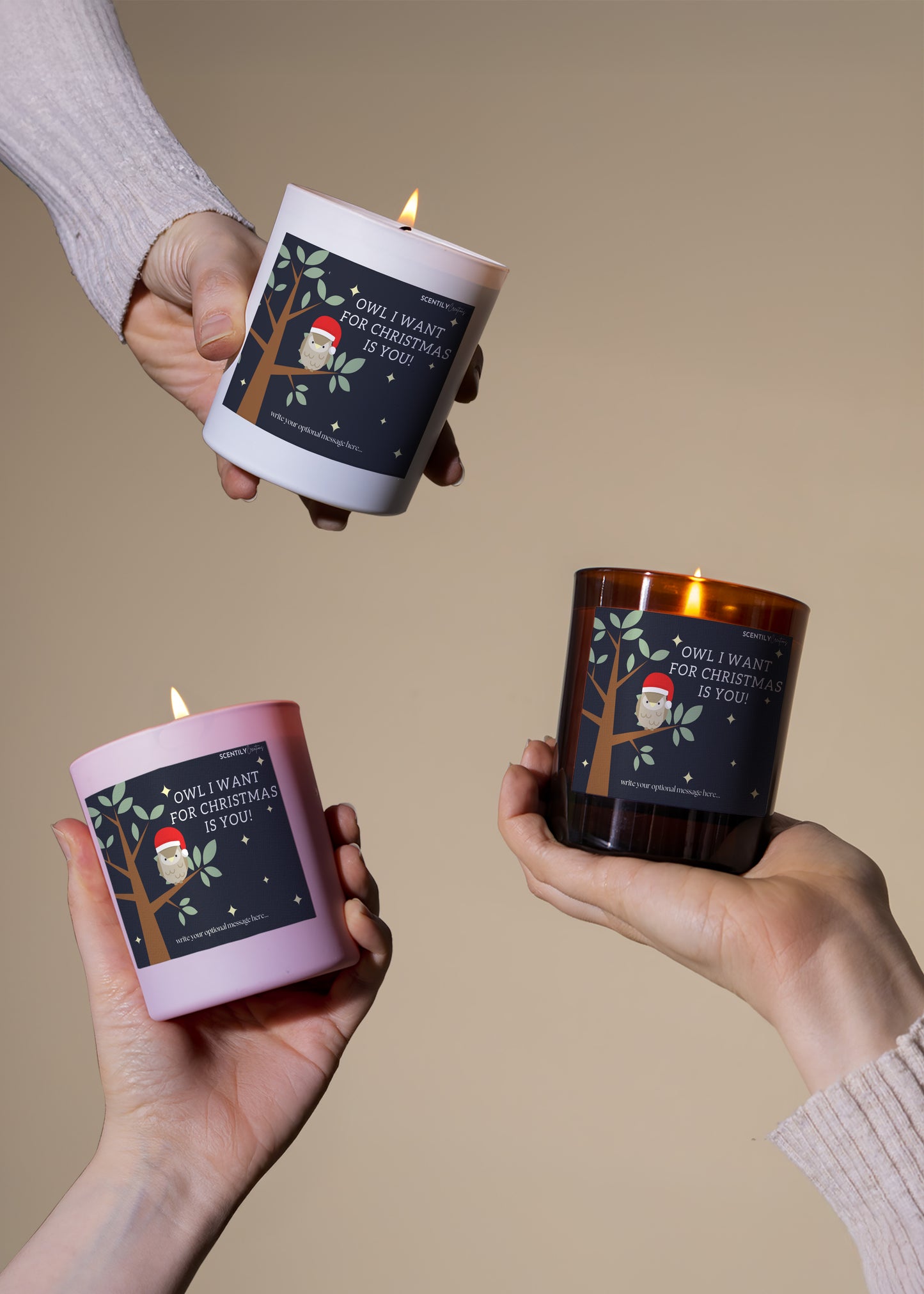 Christmas Owl Scented Candle