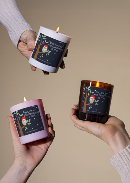 Christmas Owl Scented Candle