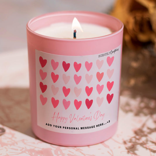 Valentine Lots of Hearts Candle