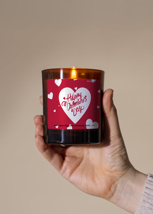 Valentine White Heart Candle