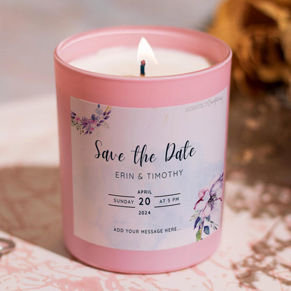 Lilac Save the Date Scented Candle