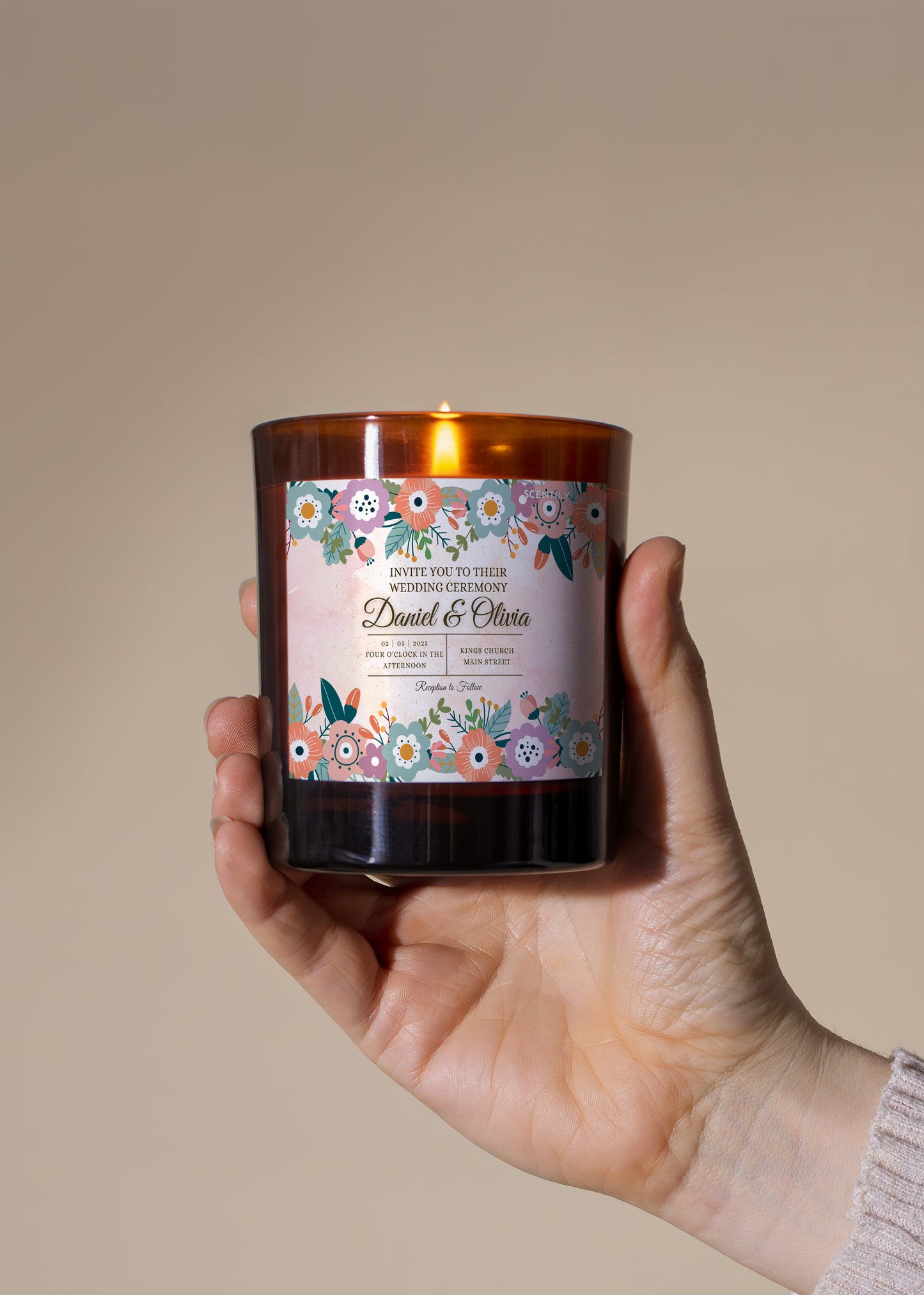Flower Announcement Scented Candle