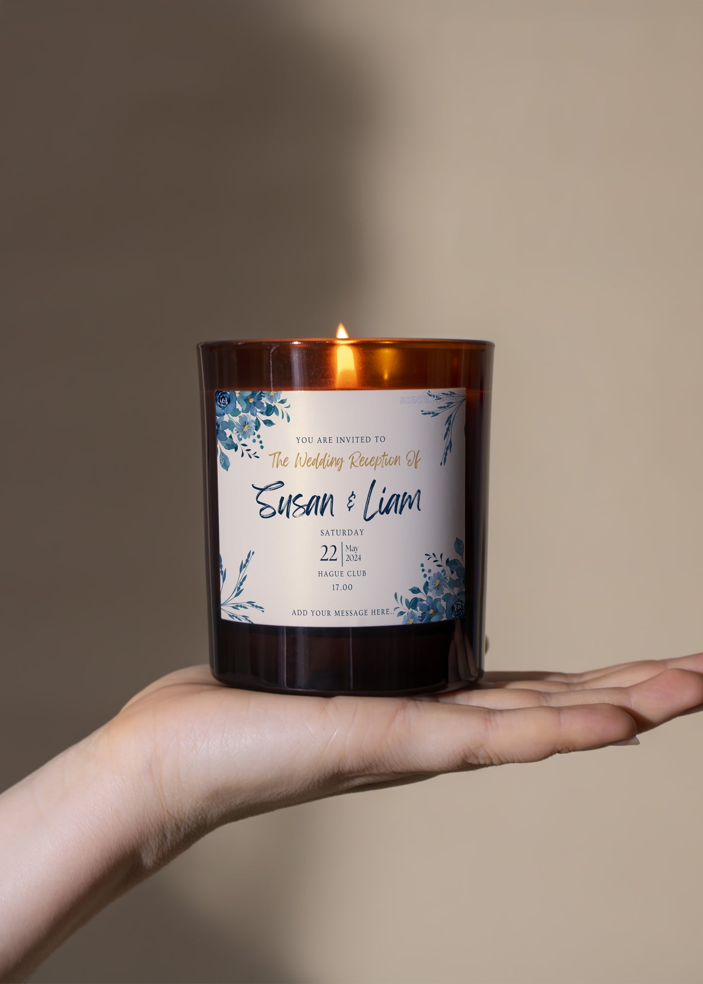 Save the Date Names Scented Candle