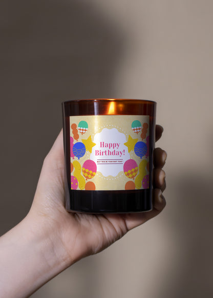 Happy Birthday Balloons Candle