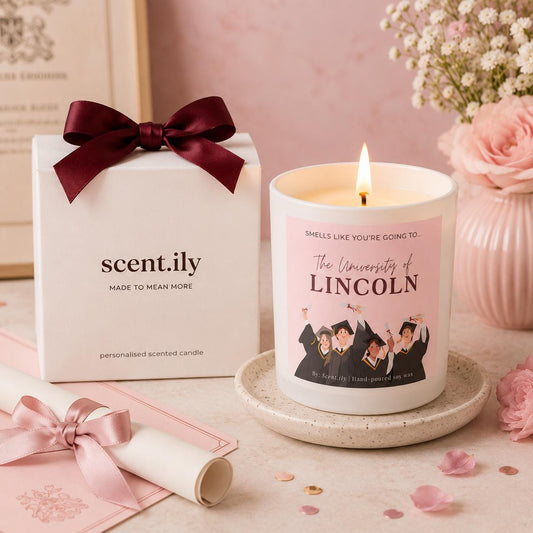Pink Personalised Graduation Candle