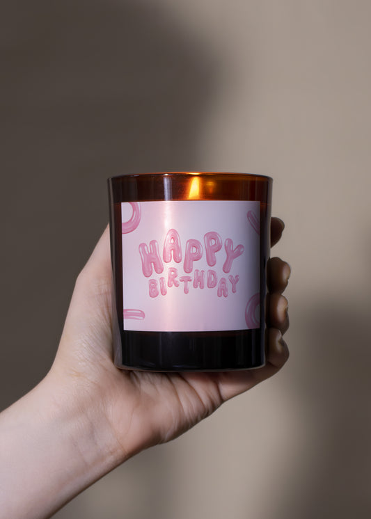 Happy Birthday Pink Bubble