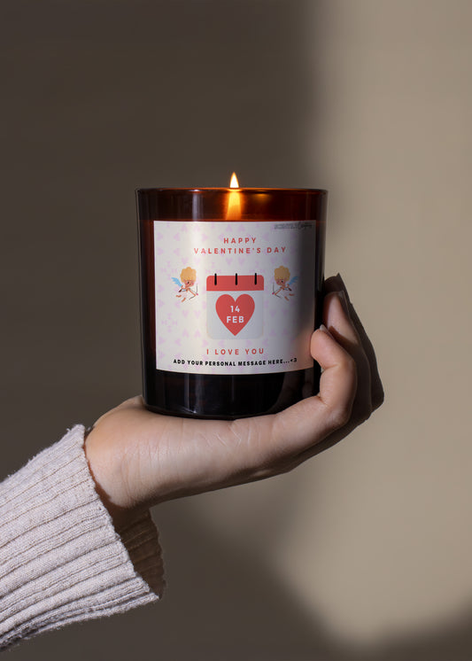Valentine Date Calendar Candle