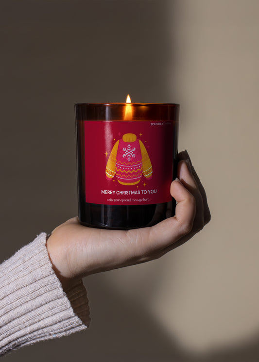 Merry Christmas Sweater Scented Candle