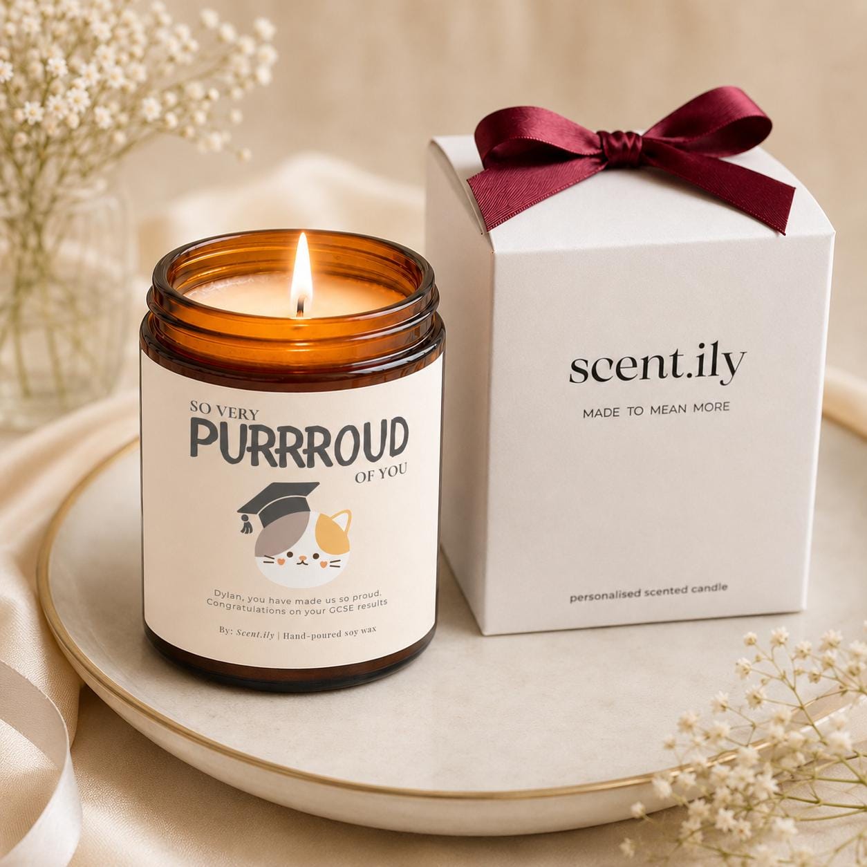 Puurrroud of You Amber Candle