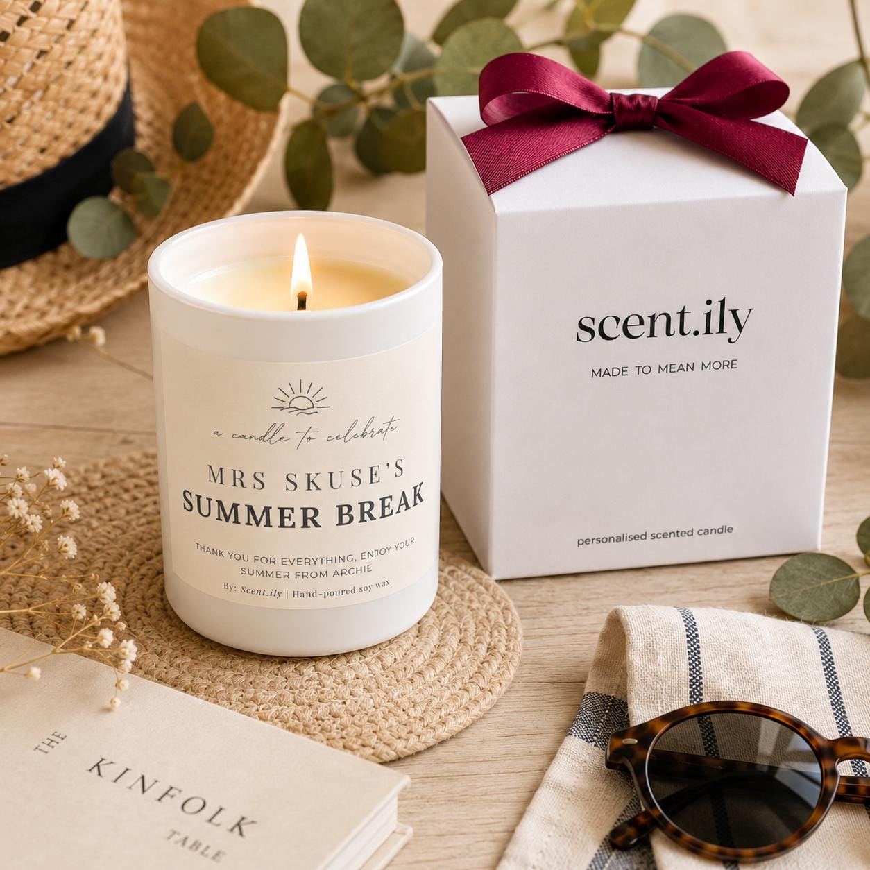 Teacher Appreciation Candle - Personalised Soy Wax Gift For End Of Term Teachers