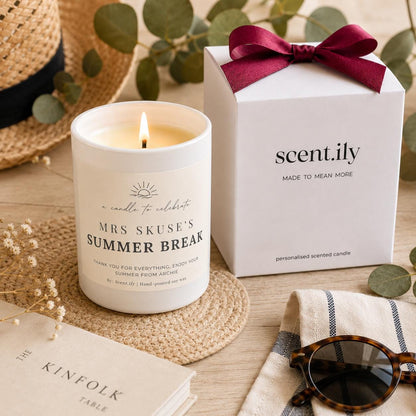 Teacher Appreciation Candle - Personalised Soy Wax Gift For End Of Term Teachers