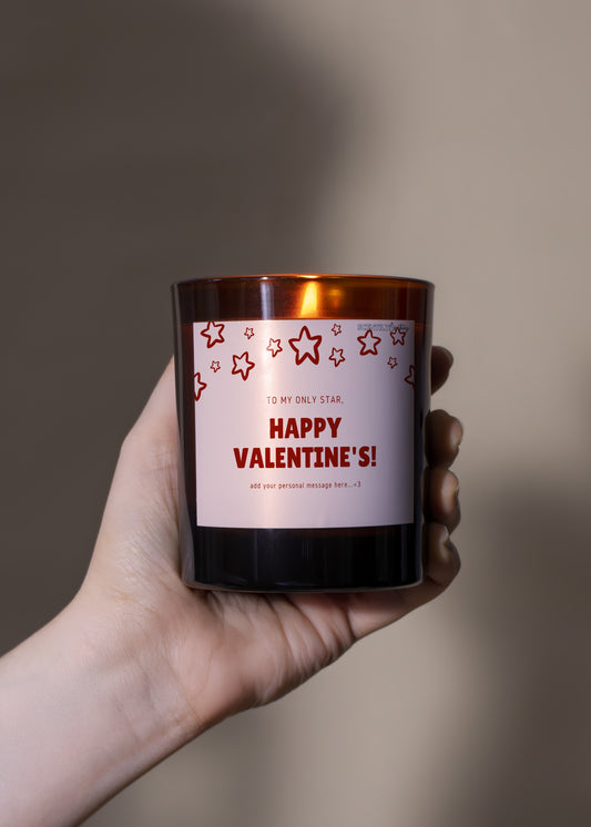 Valentine Stars Candle