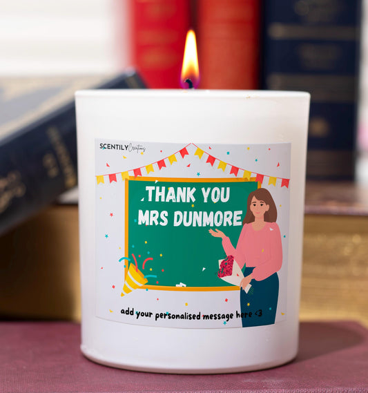 Chalk Board Thank You Scented Candle