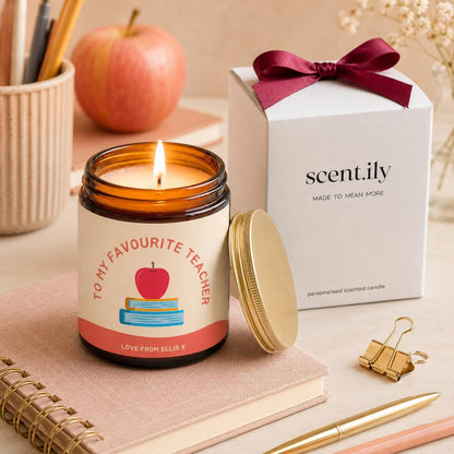 Teacher Candle Gift – Personalised Soy Wax Candle | Thank You Teacher Present