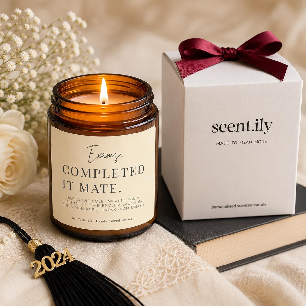 Exam Pass Candle Amber