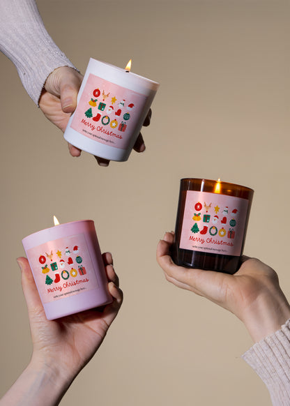 Merry Christmas Icons Scented Candle