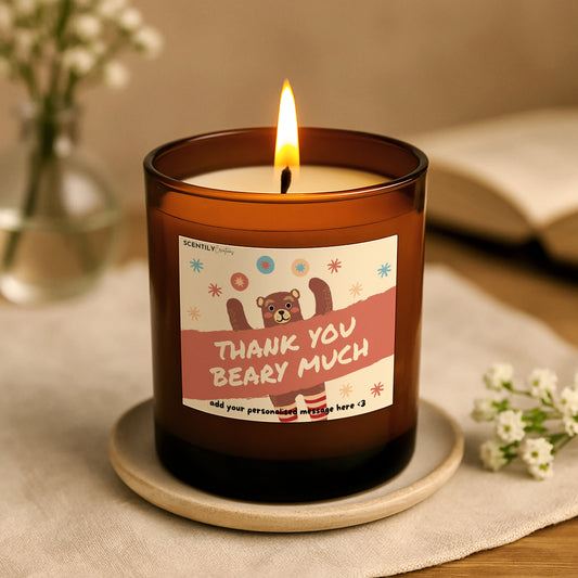 Beary Much Thank You Candle