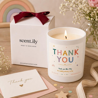 Teacher Appreciation Candle – Personalised Soy Candle | Thank You Gift For Teachers & Mentors