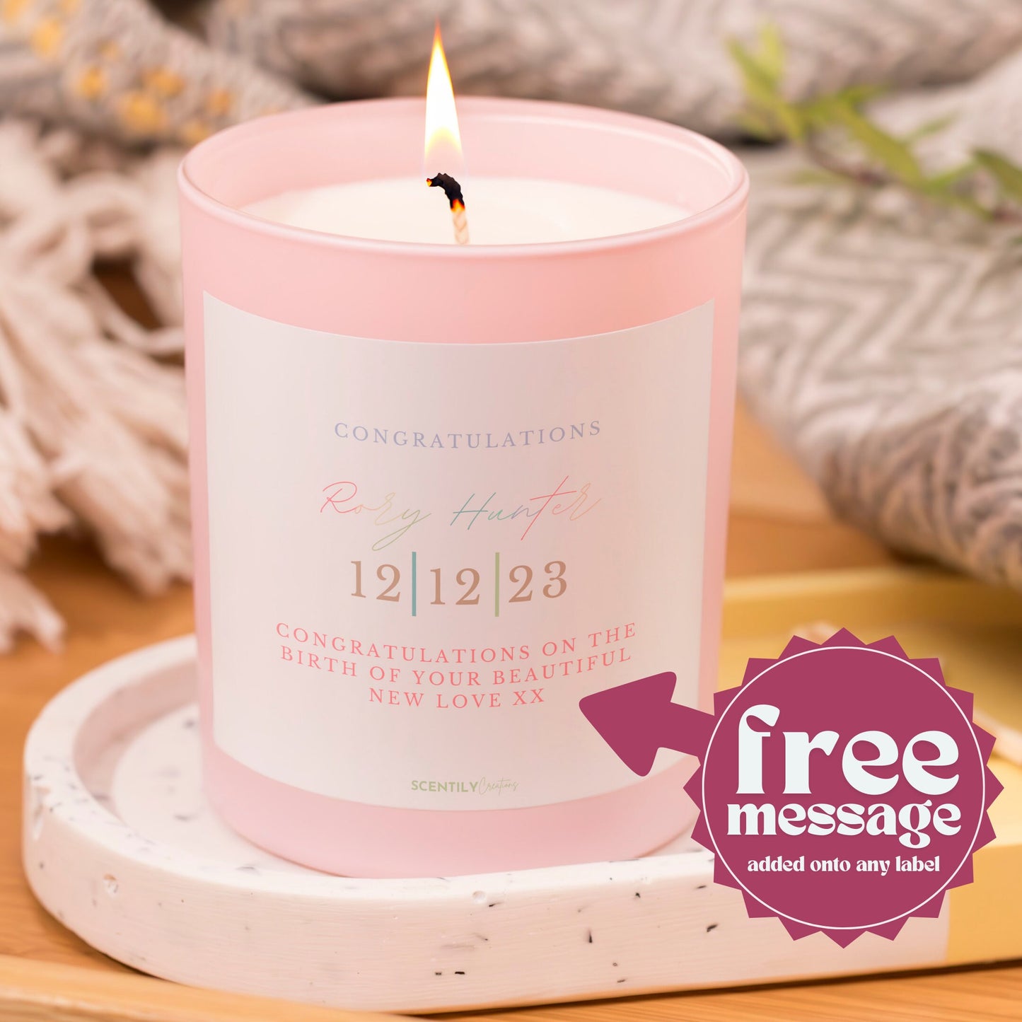 Fiance Date Congratulations Candles