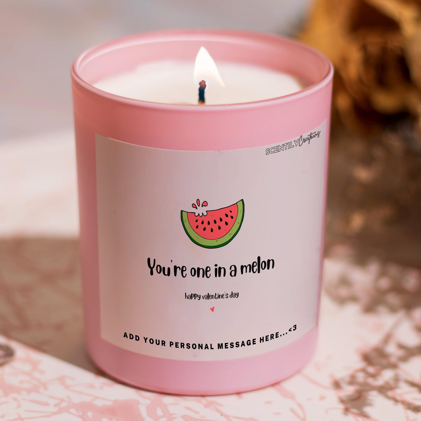 Valentine One in a Melon Candle