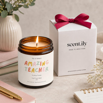 Teacher Thank You Candle – Personalised Soy Candle | Luxury Scented Gift Box