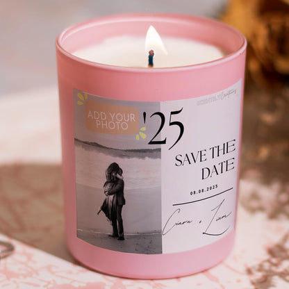 Your Photo Save the Date Scented Candle
