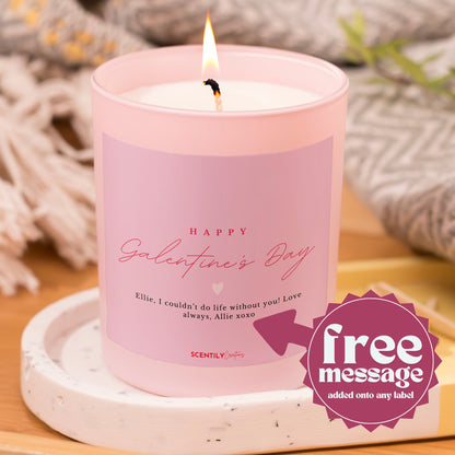 Happy Galentine's Day Pink Scented Candle