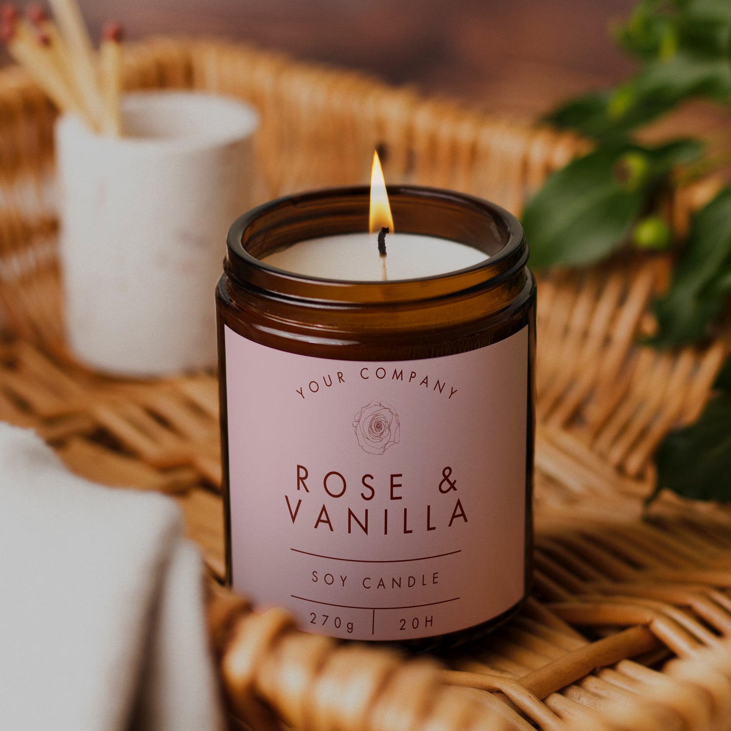 Branded Candle Sample