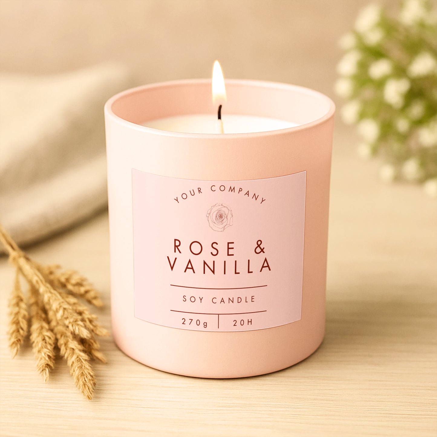 Branded Candle Sample