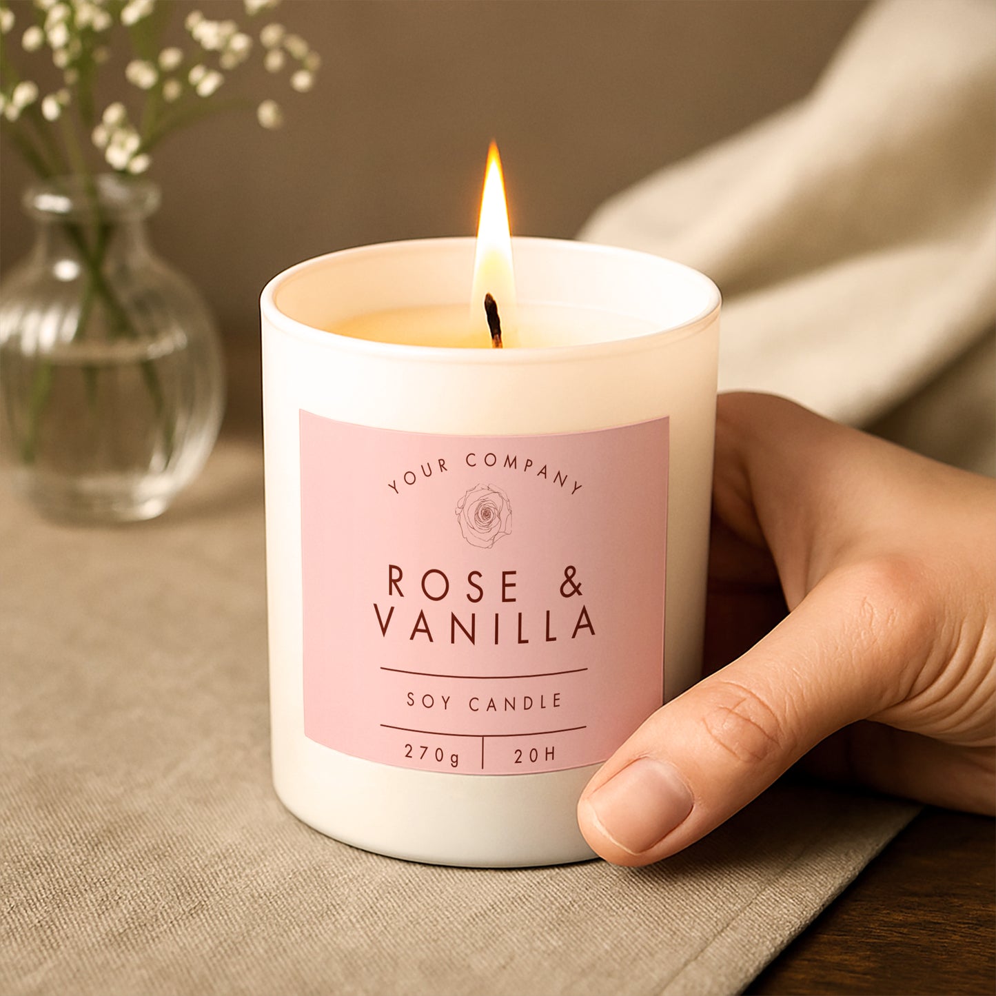 Branded Candle Sample