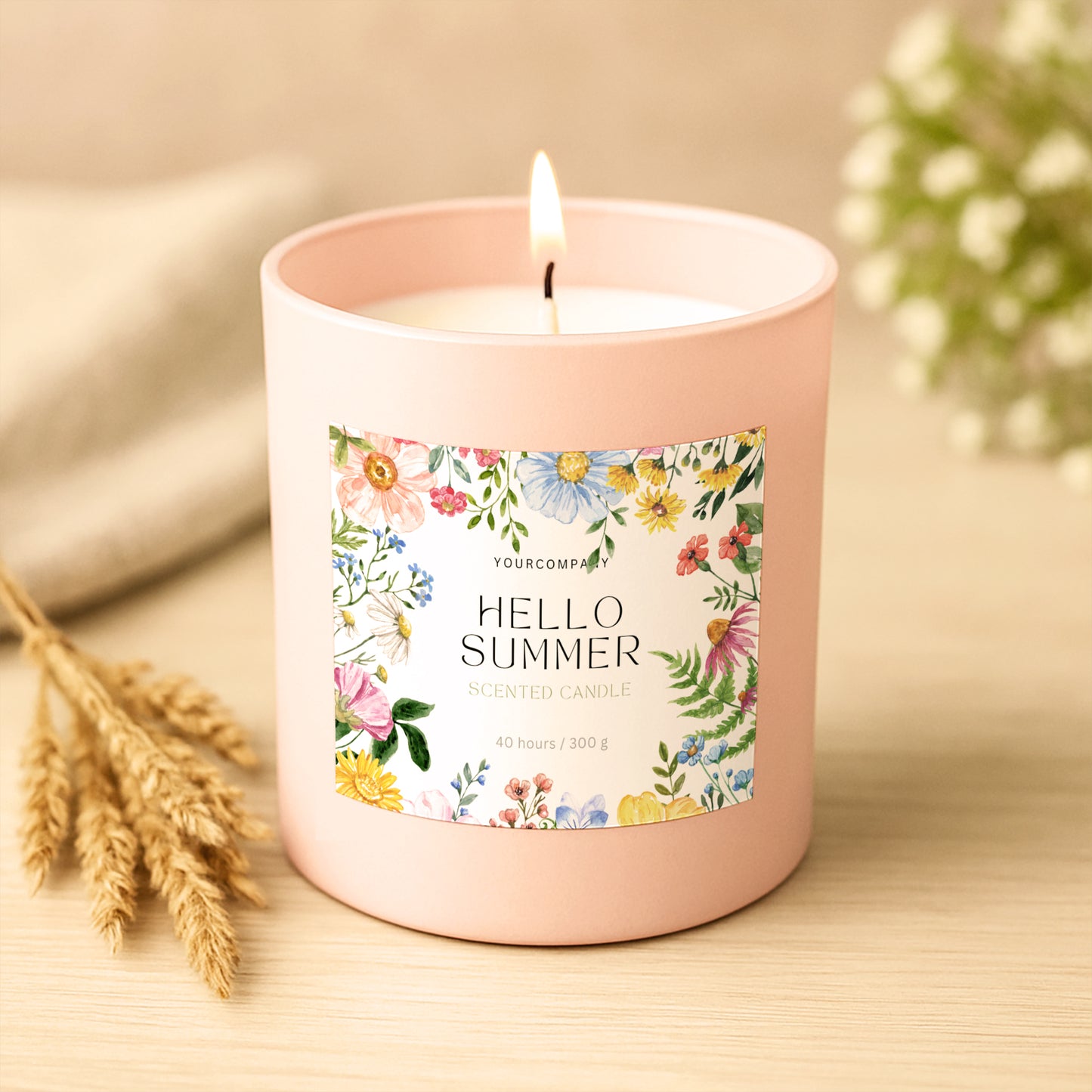 Branded Candle Sample