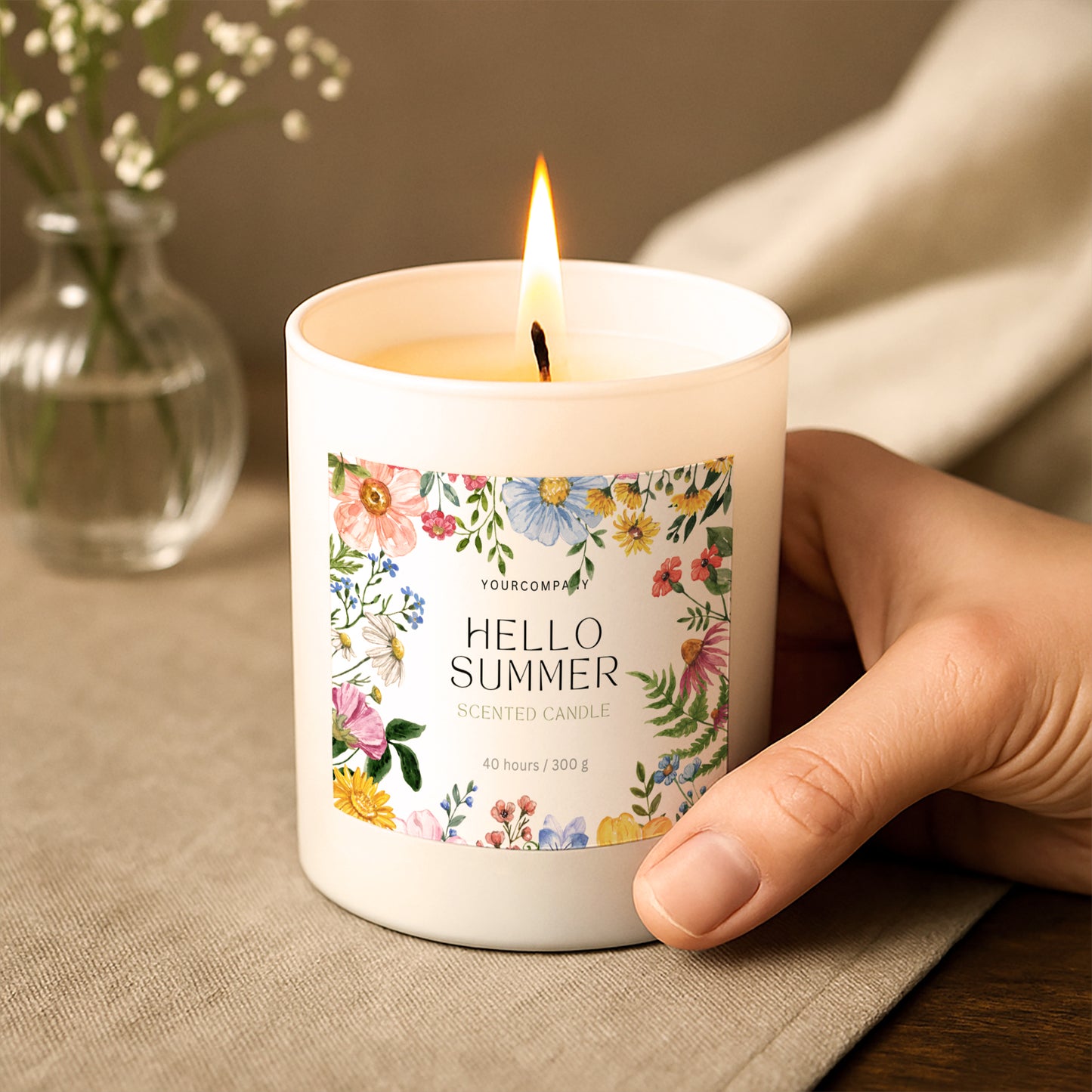 Branded Candle Sample