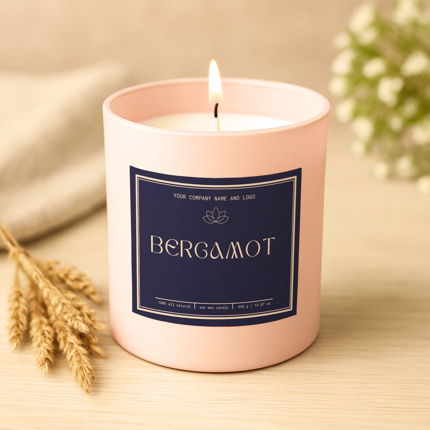 Branded Candle Sample