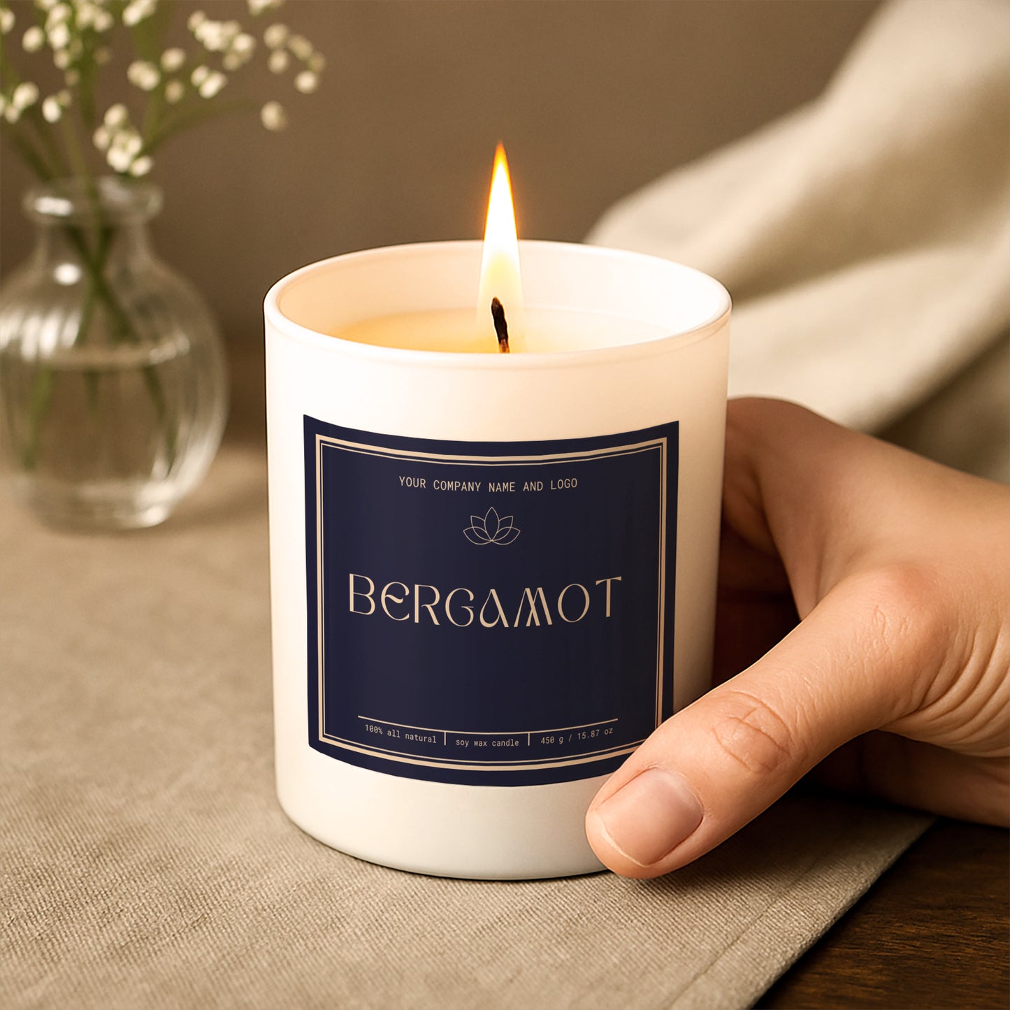 Branded Candle Sample