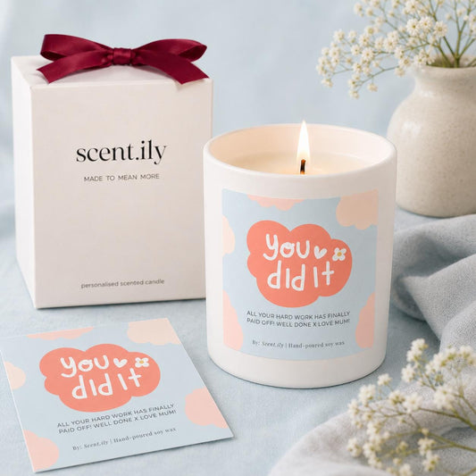 You Did It! White Candle