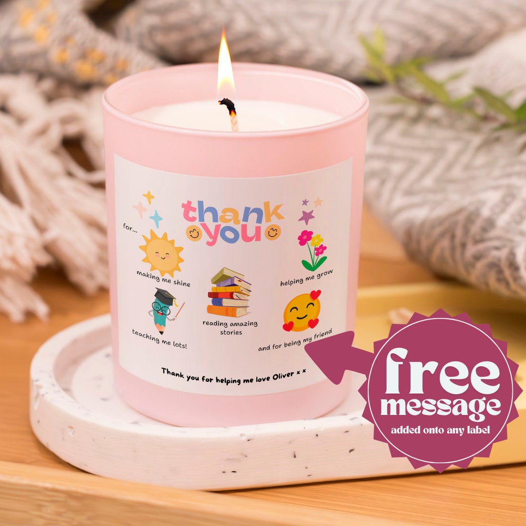 Best Teacher Emoji Thank You Scented Candle