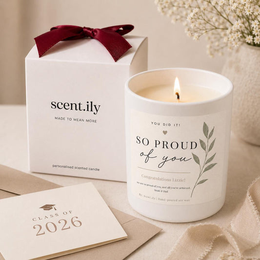 Botanical Leaf Proud White Candle