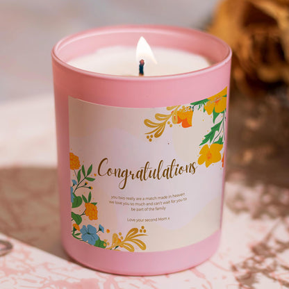 Yellow Flowers Congratulations Scented Candle