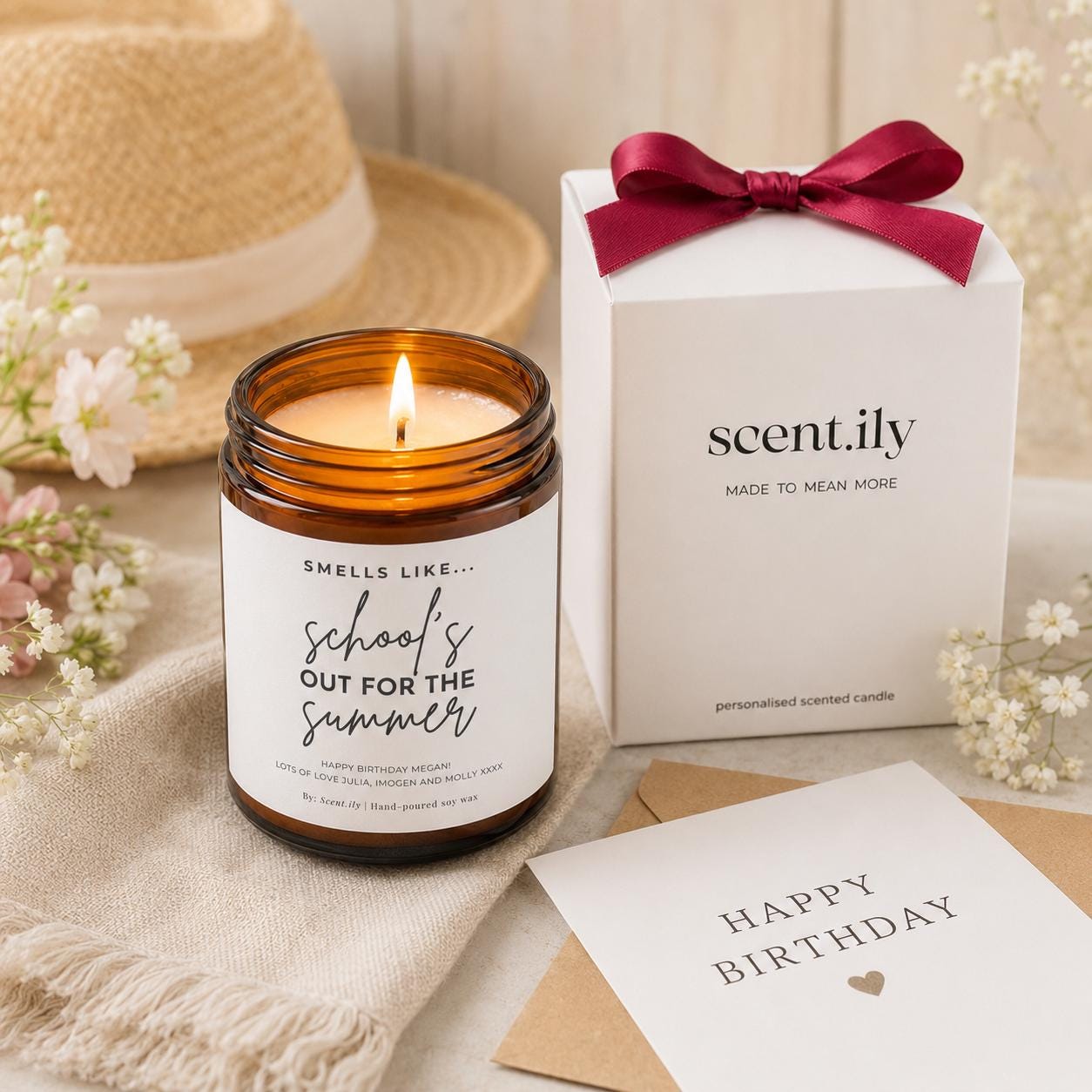 Teacher Appreciation Candle - Personalised Soy Wax Gift | End Of Term Present