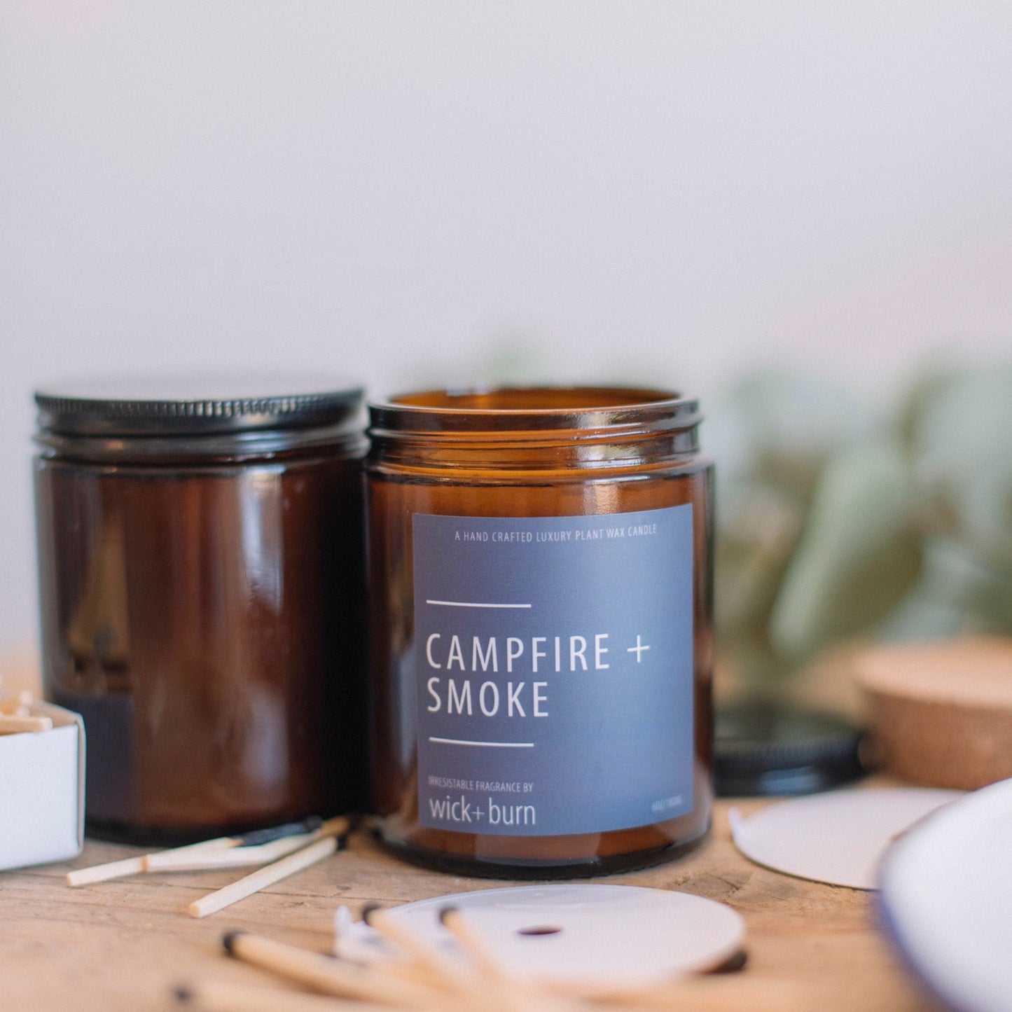 Wick+Burn - Campfire & Smoke