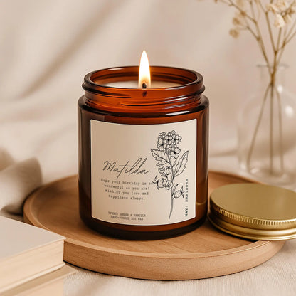 May Birthday Candle – Hawthorn Birth Flower Gift