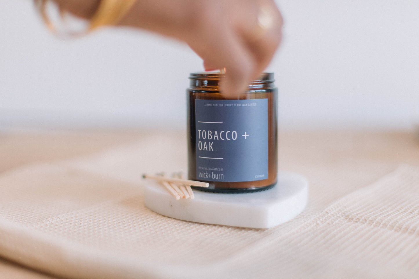 Tobacco + Oak Scented Candle