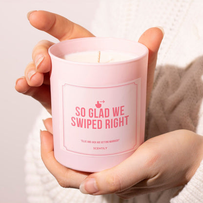 Swiped Right Candle Wedding Candle