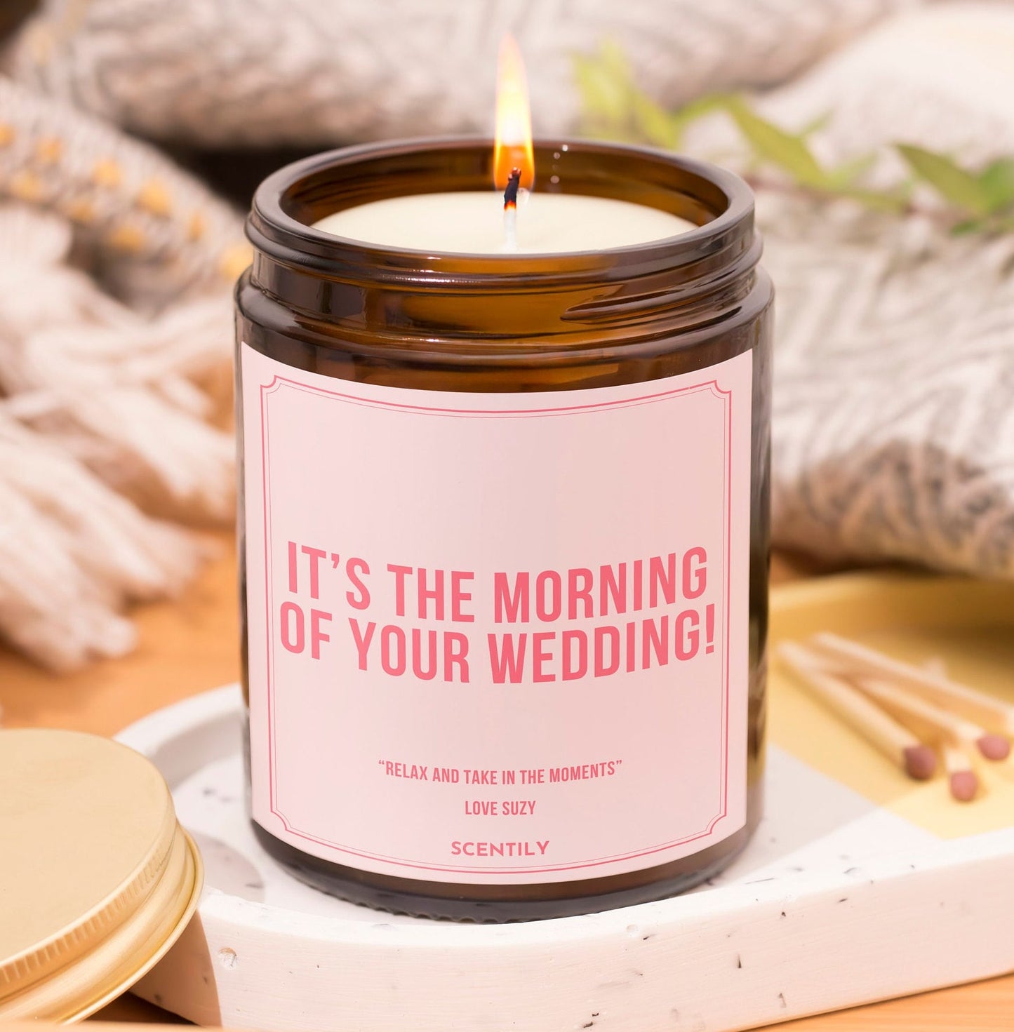 Morning Of The Wedding Candle