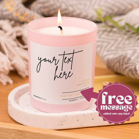 Your Text Personalised Scented Candle